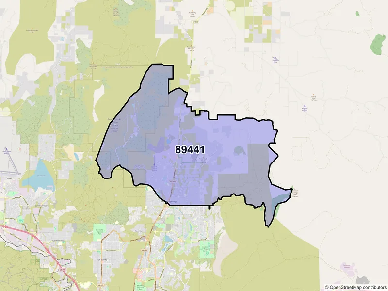 Map of ZIP Code 89441 — Sparks, NV