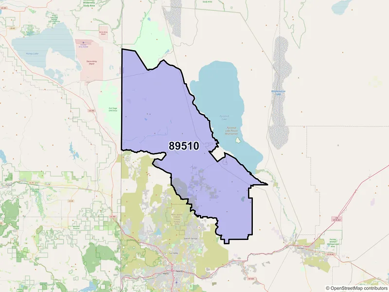 Map of ZIP Code 89510 — Reno, NV