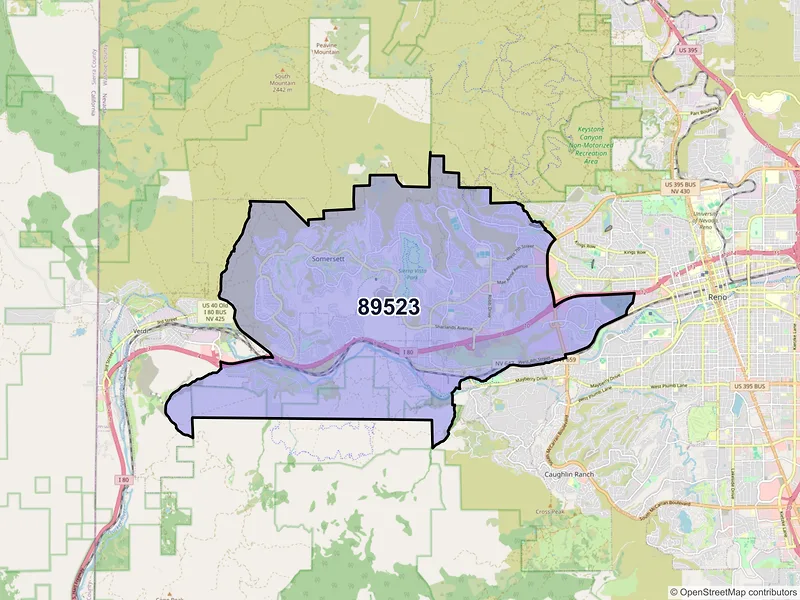 Map of ZIP Code 89523 — Reno, NV