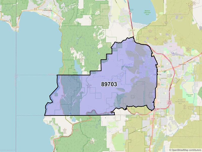 Map of ZIP Code 89703 — Carson City, NV