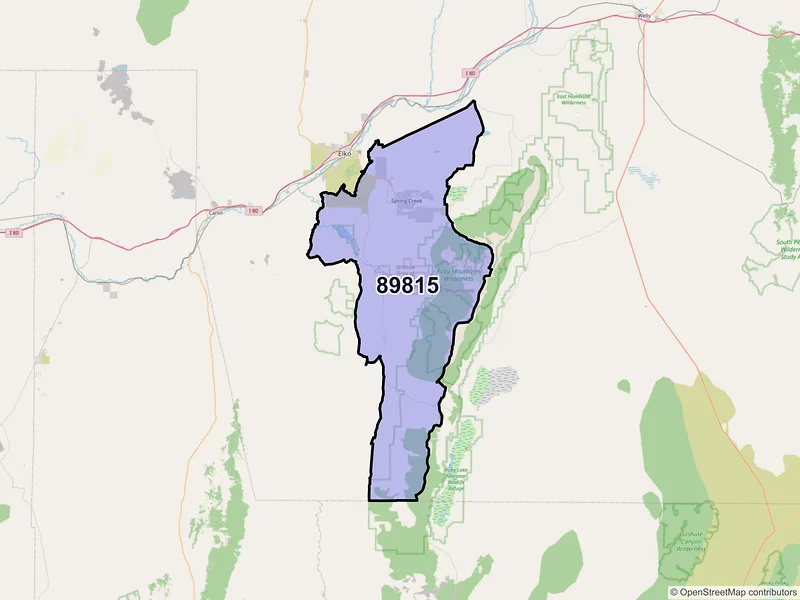 Map of ZIP Code 89815 — Spring Creek, NV