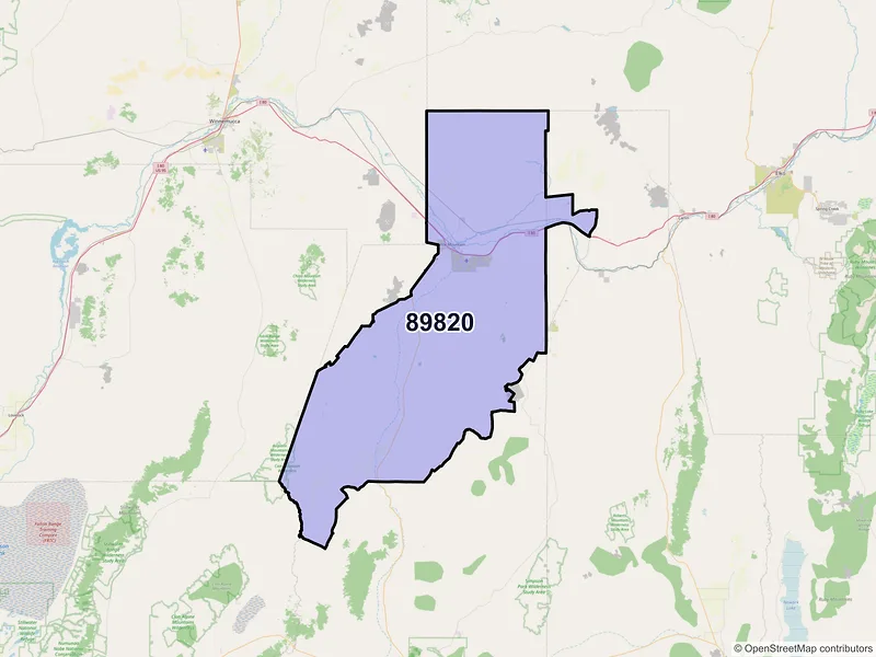 Map of ZIP Code 89820 — Battle Mountain, NV