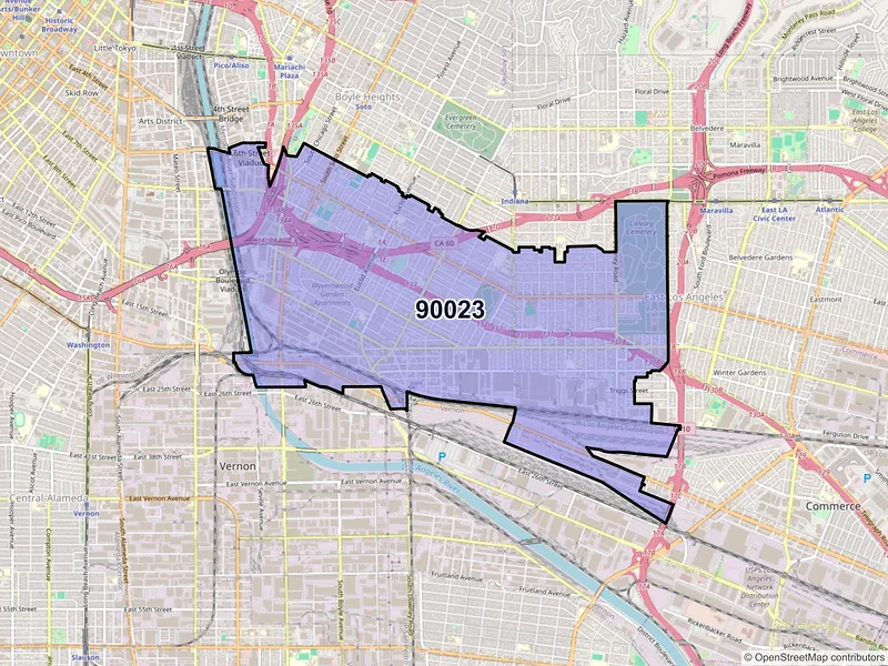 Map of ZIP Code 90023 — Los Angeles, CA