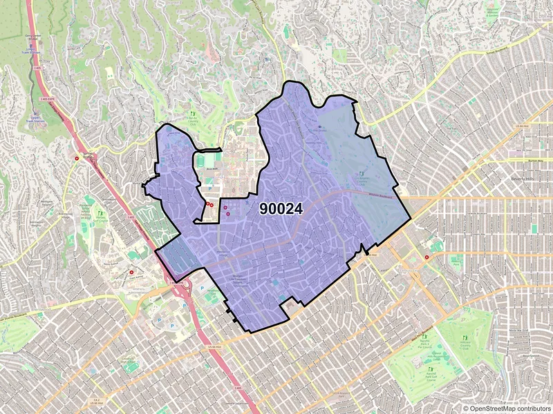 Map of ZIP Code 90024 — Los Angeles, CA