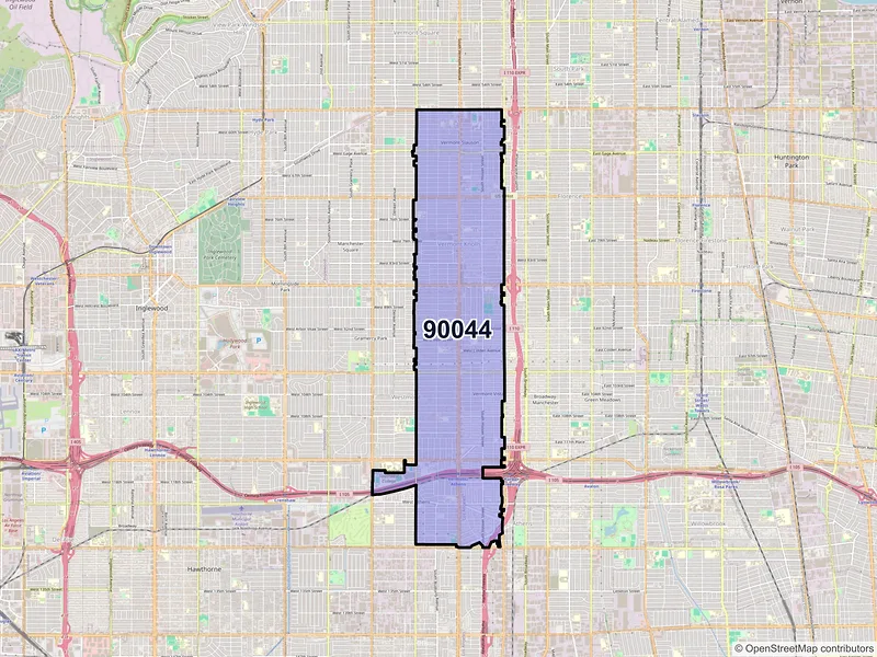 Map of ZIP Code 90044 — Los Angeles, CA