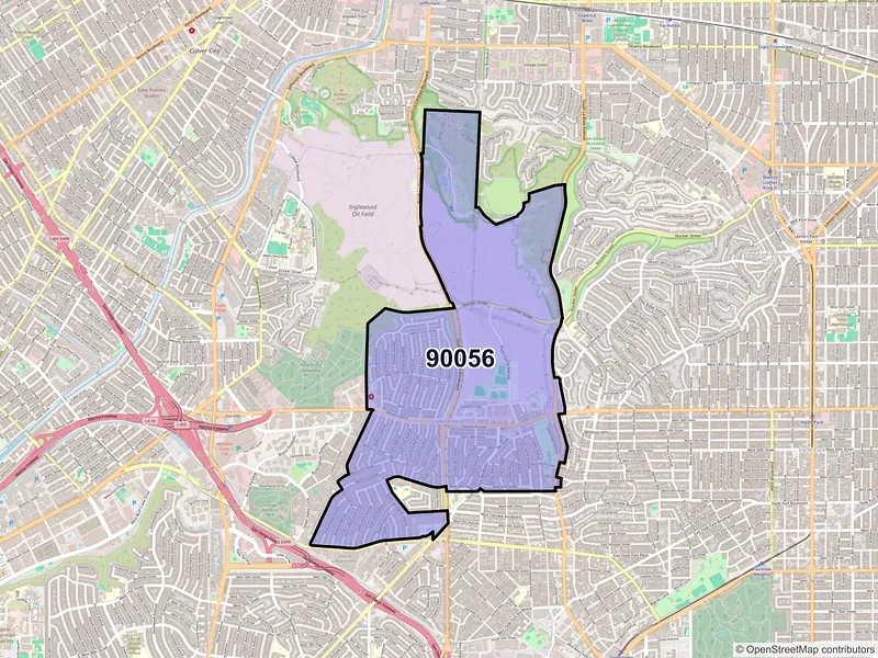 Map of ZIP Code 90056 — Los Angeles, CA