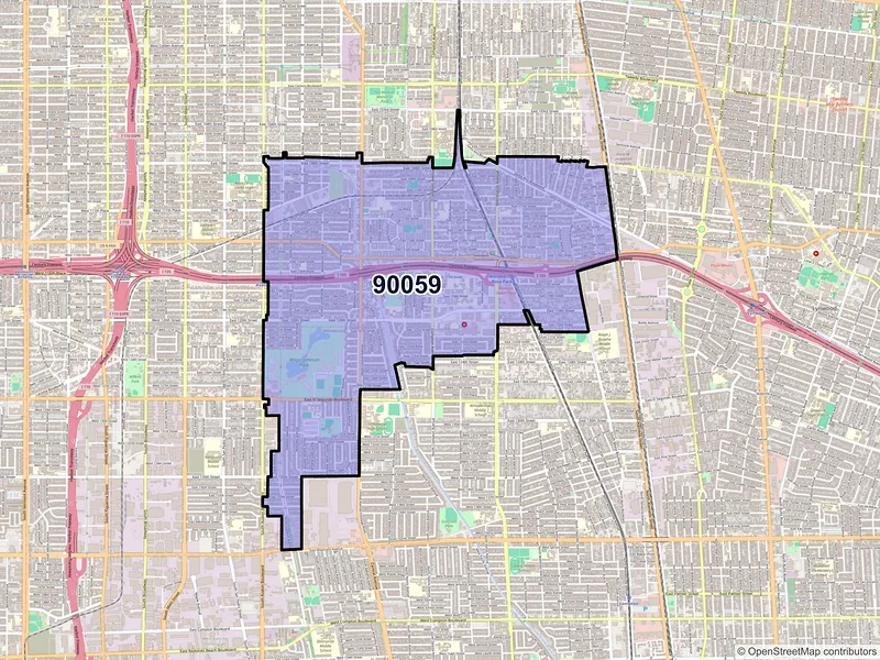 Map of ZIP Code 90059 — Los Angeles, CA
