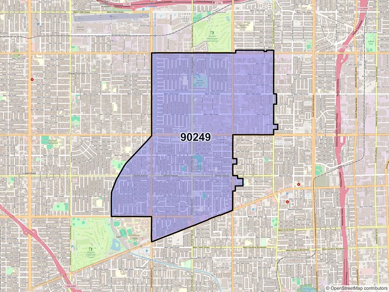Map of ZIP Code 90249 — Gardena, CA