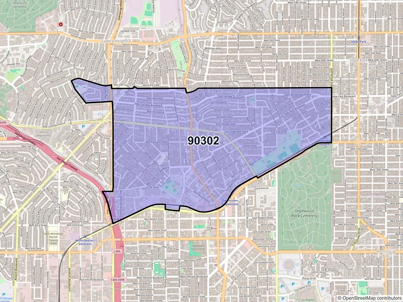Map of ZIP Code 90302 — Inglewood, CA