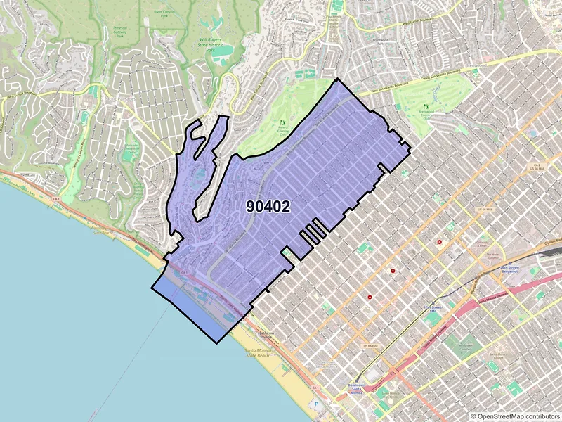 Map of ZIP Code 90402 — Santa Monica, CA