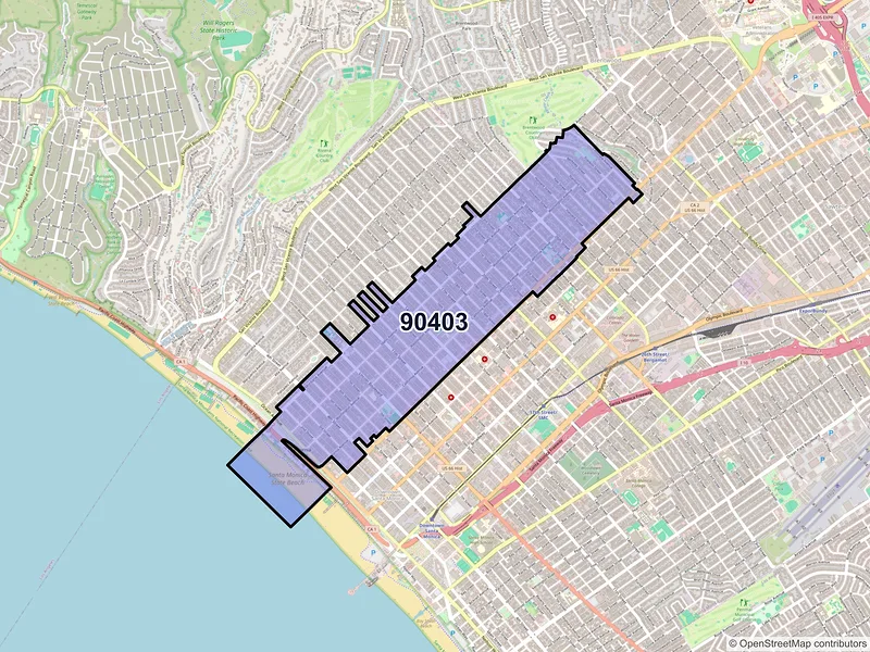 Map of ZIP Code 90403 — Santa Monica, CA