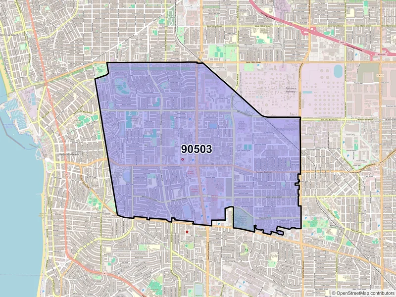 Map of ZIP Code 90503 — Torrance, CA