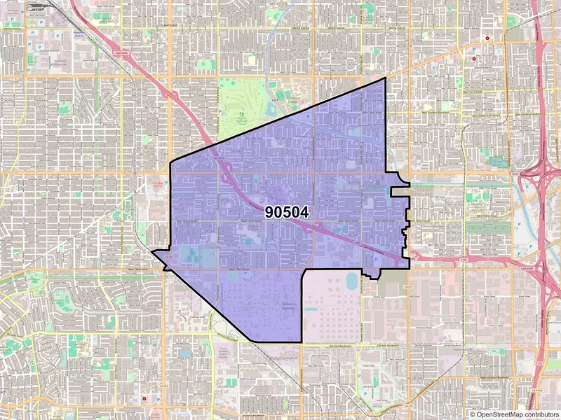 Map of ZIP Code 90504 — Torrance, CA