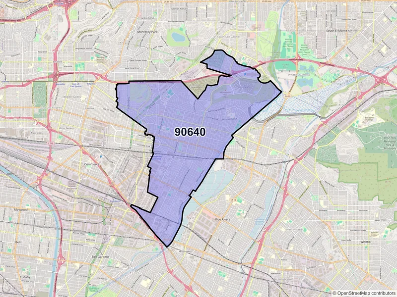 Map of ZIP Code 90640 — Montebello, CA