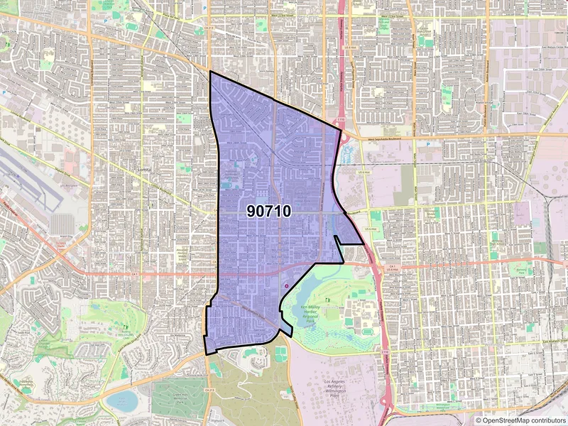 Map of ZIP Code 90710 — Harbor City, CA