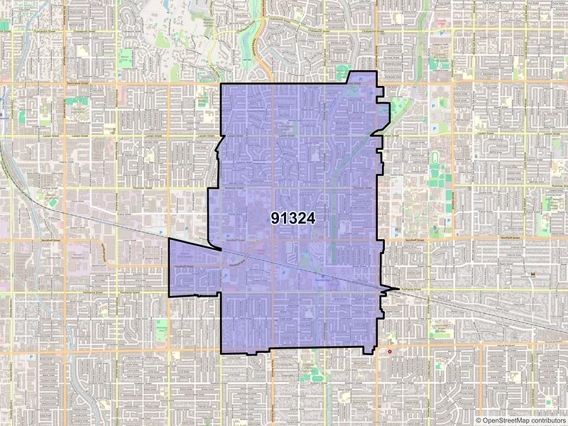 Map of ZIP Code 91324 — Northridge, CA