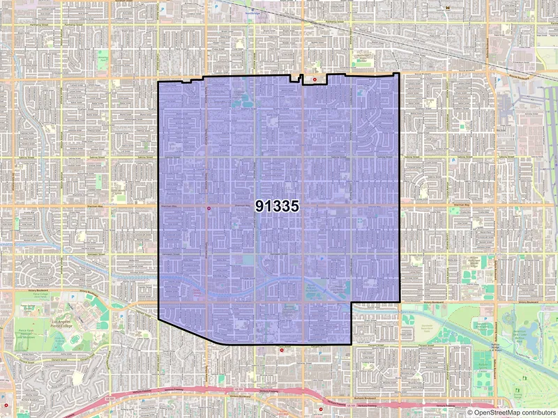 Map of ZIP Code 91335 — Reseda, CA