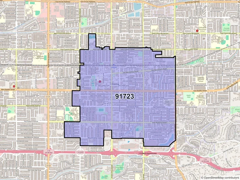 Map of ZIP Code 91723 — Covina, CA