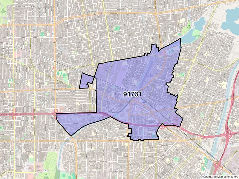 Map of ZIP Code 91731 — El Monte, CA