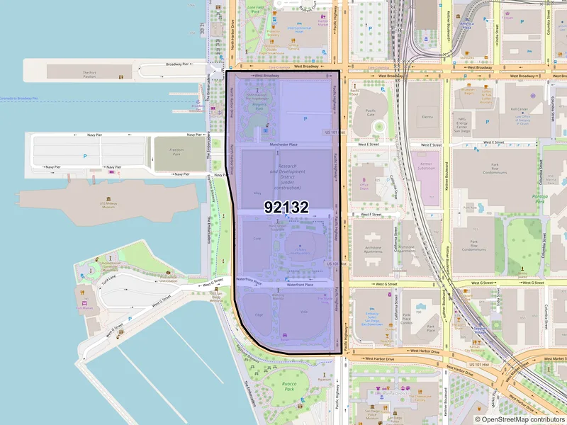 Map of ZIP Code 92132 — San Diego, CA
