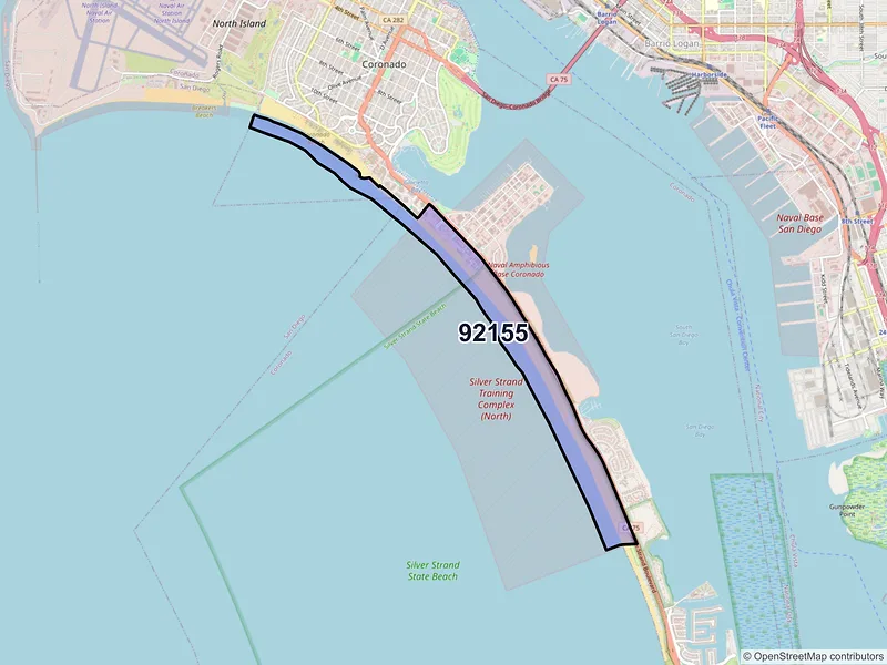 Map of ZIP Code 92155 — San Diego, CA