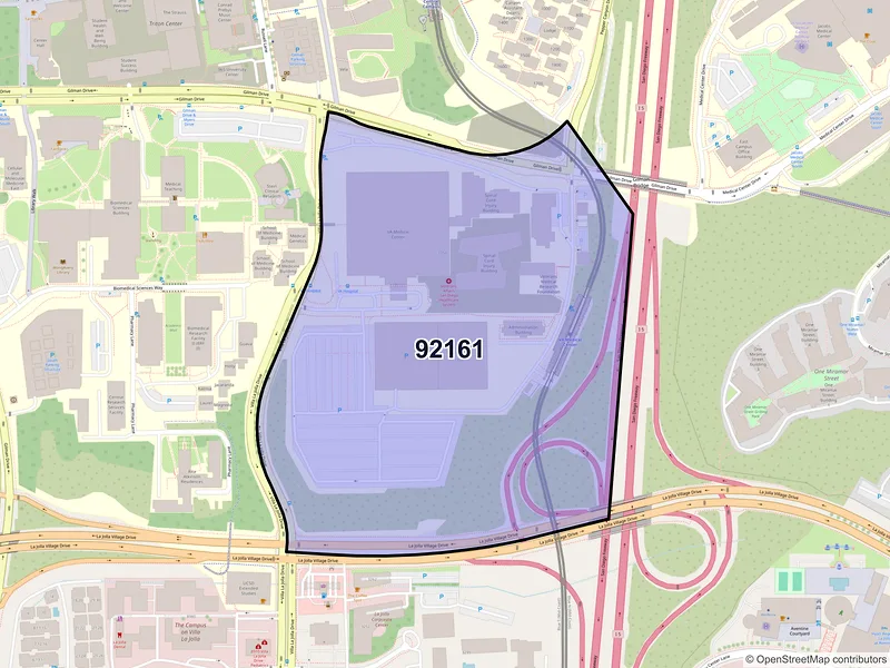Map of ZIP Code 92161 — San Diego, CA