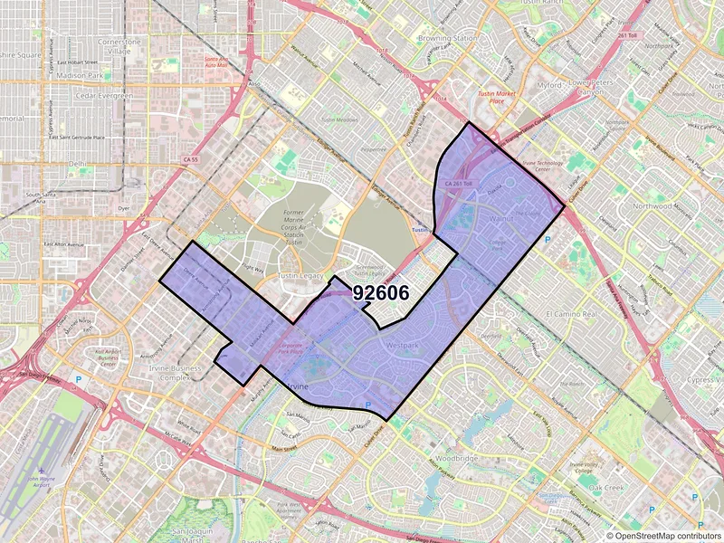 Map of ZIP Code 92606 — Irvine, CA