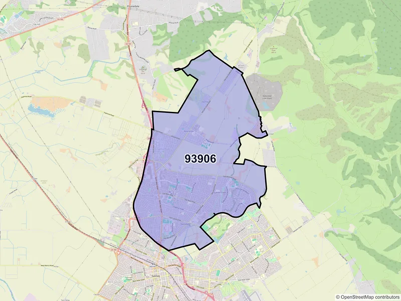 Map of ZIP Code 93906 — Salinas, CA