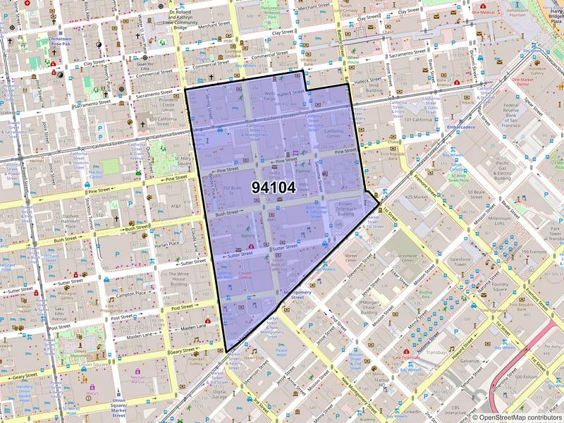 Map of ZIP Code 94104 — San Francisco, CA