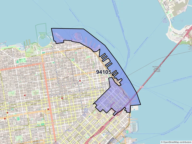 Map of ZIP Code 94105 — San Francisco, CA