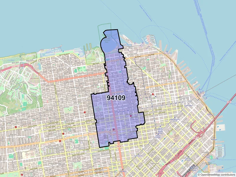 Map of ZIP Code 94109 — San Francisco, CA