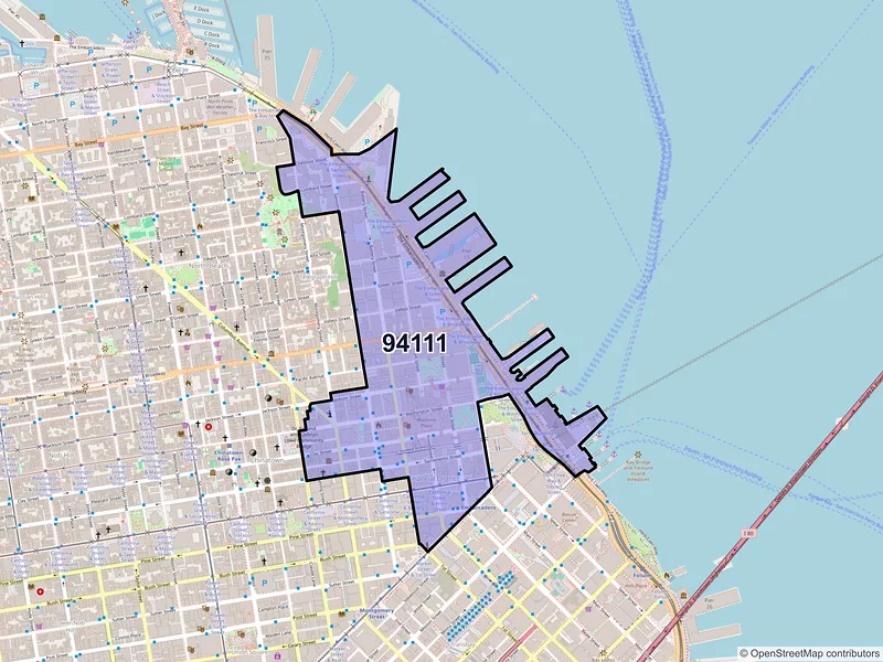 Map of ZIP Code 94111 — San Francisco, CA