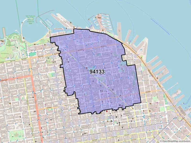 Map of ZIP Code 94133 — San Francisco, CA