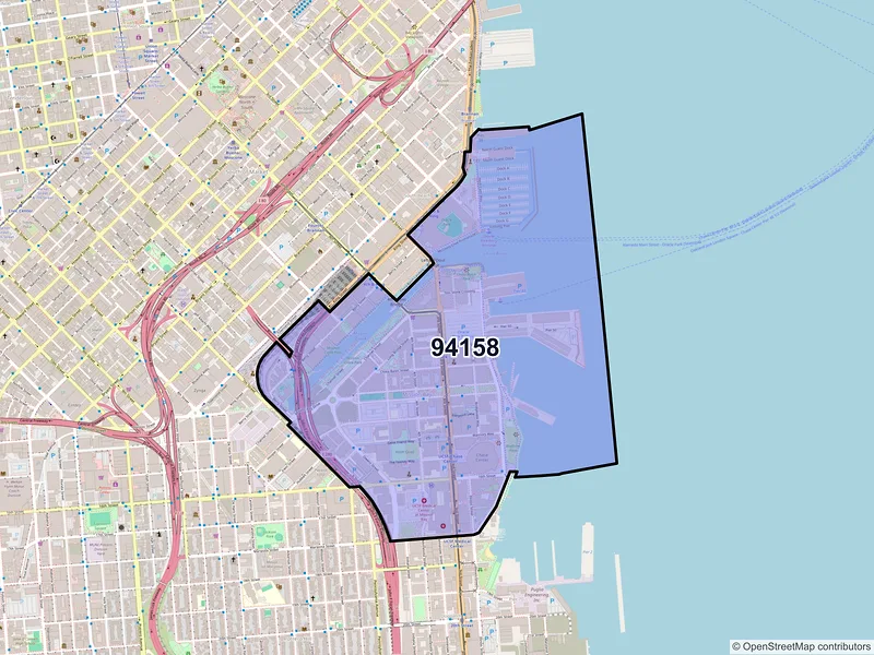 Map of ZIP Code 94158 — San Francisco, CA