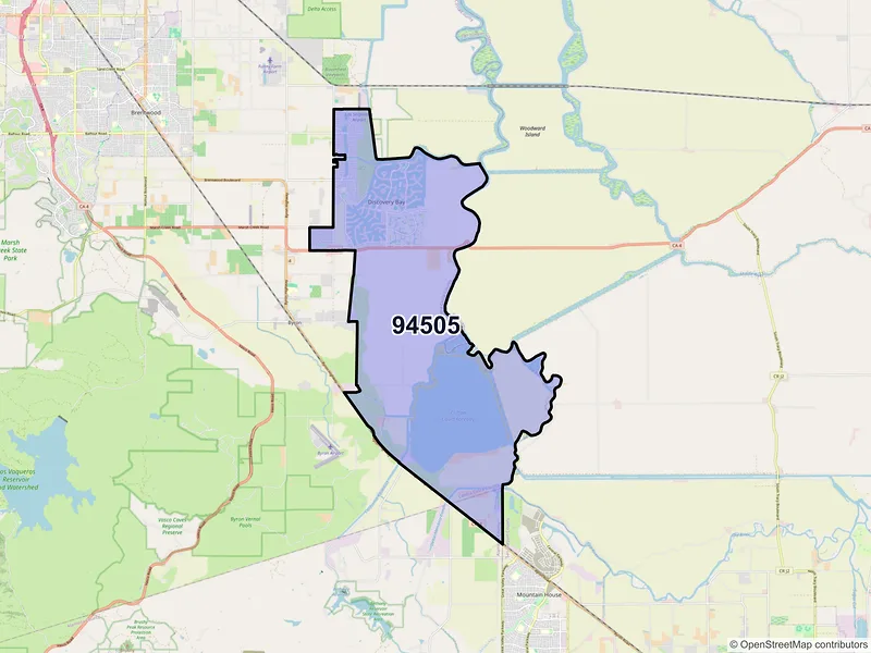 Map of ZIP Code 94505 — Discovery Bay, CA