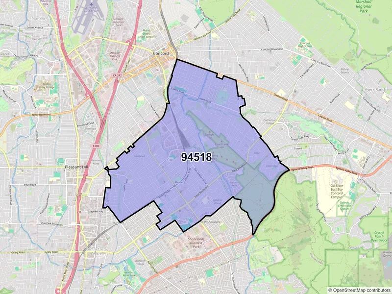 Map of ZIP Code 94518 — Concord, CA