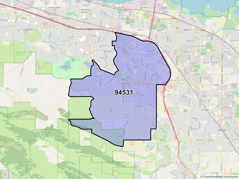 Map of ZIP Code 94531 — Antioch, CA