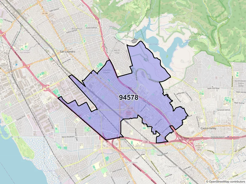 Map of ZIP Code 94578 — San Leandro, CA