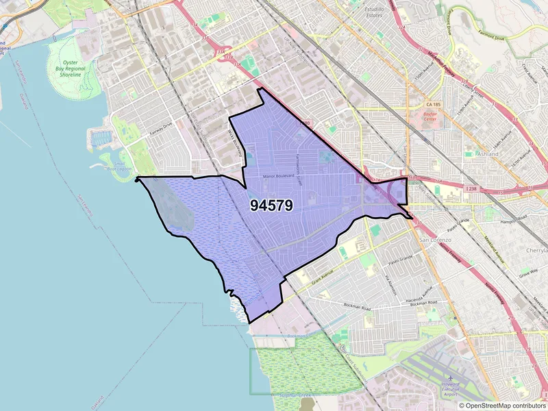 Map of ZIP Code 94579 — San Leandro, CA