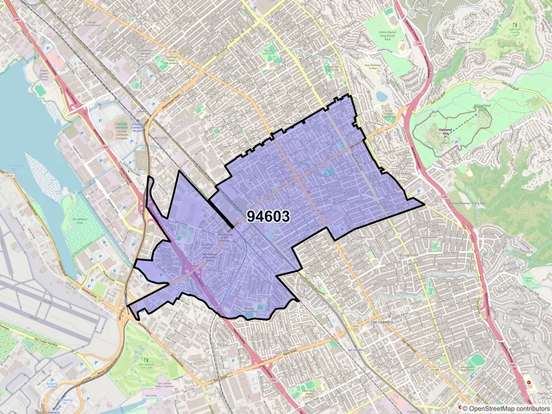 Map of ZIP Code 94603 — Oakland, CA