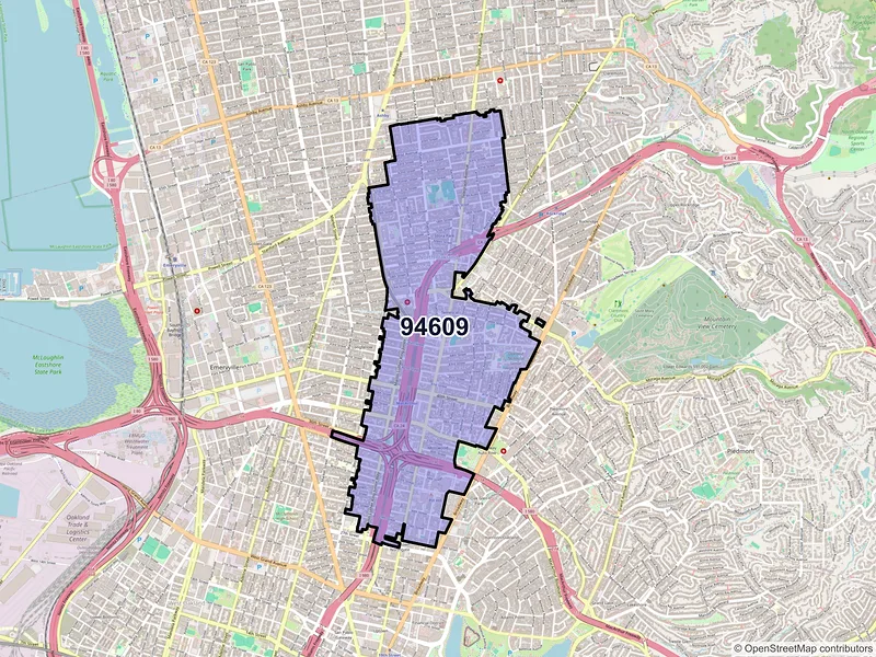 Map of ZIP Code 94609 — Oakland, CA
