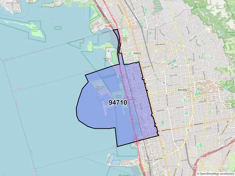 Map of ZIP Code 94710 — Berkeley, CA