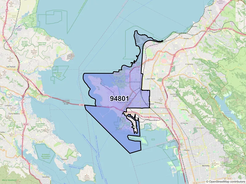 Map of ZIP Code 94801 — Richmond, CA