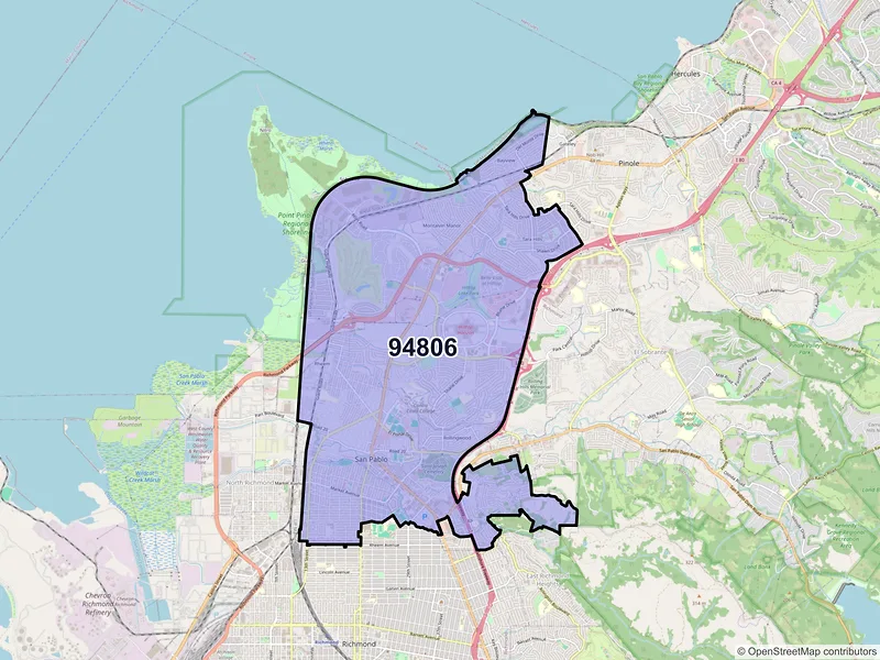 Map of ZIP Code 94806 — San Pablo, CA