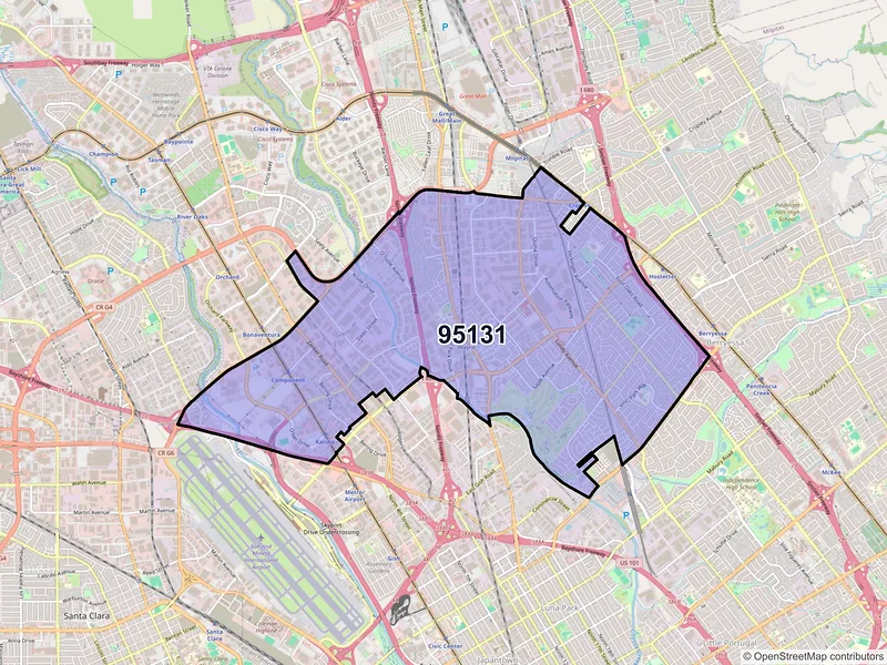 Map of ZIP Code 95131 — San Jose, CA