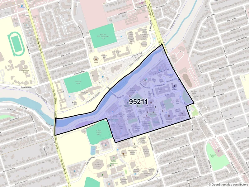 Map of ZIP Code 95211 — Stockton, CA
