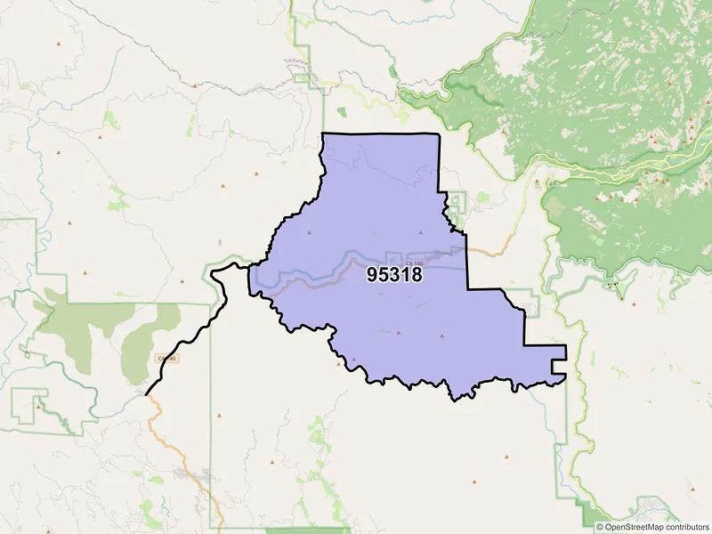 Map of El Portal, California and ZIP codes