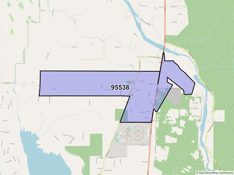 Map of Fort Dick, California and ZIP codes