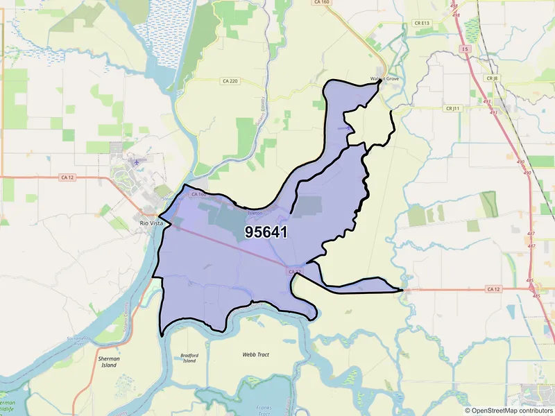 Map of ZIP Code 95641 — Isleton, CA