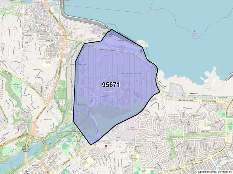 Map of ZIP Code 95671 — Represa, CA